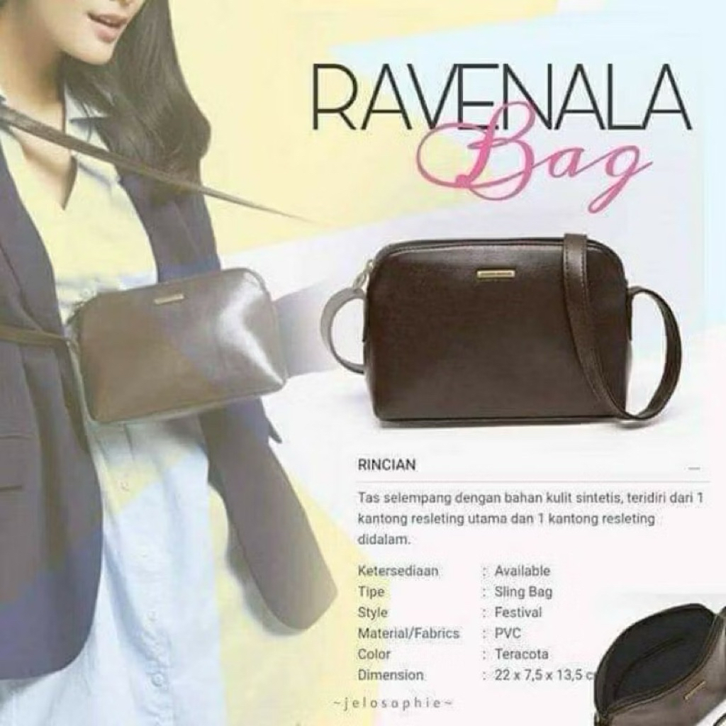 tas selempang wanita sophie martin ravenala teracota bag