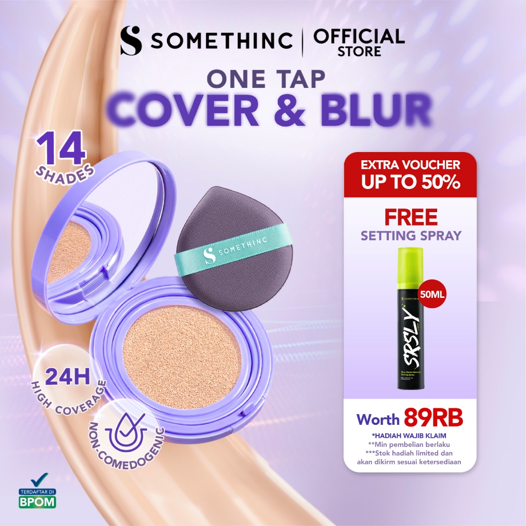 [BARU] SOMETHINC COVERBLUR Pro Filter Breathable Cushion SPF 40 PA++++  - Seamless Cushion Dengan Hi