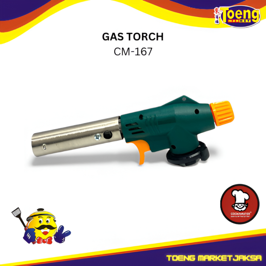 Alat Bakaran Pakai Tabung Gas Portable - Fire Torch Gas - GAS TORCH CM-167 COOKMASTER