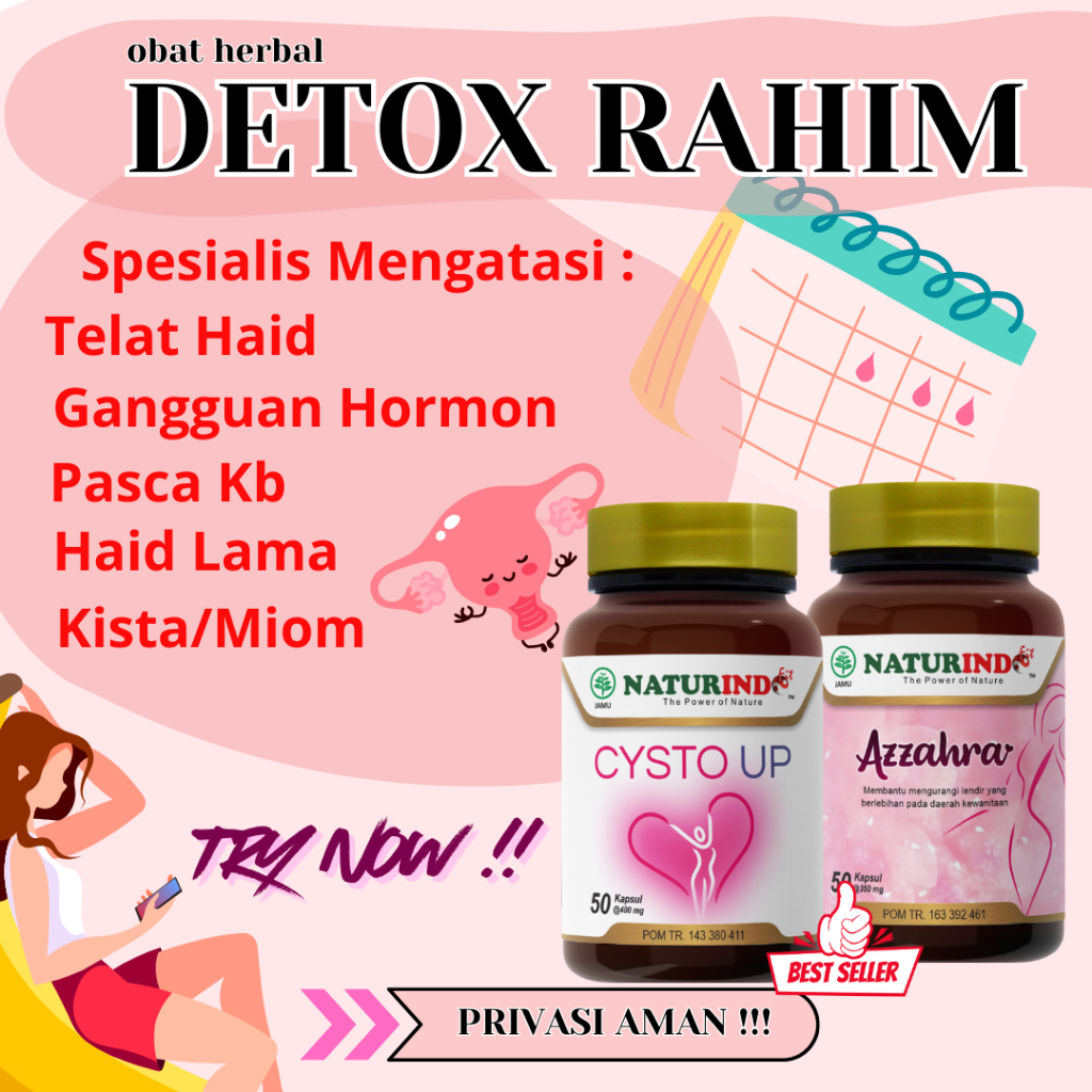 Obat Detox Rahim Pasca Keguguran Pembersih Rahim Telat Haid Infeksi Detox Tanpa Kuret Jamu Herbal