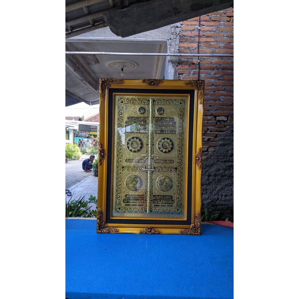 Kaligrafi Pintu Ka'bah Jumbo Super Premium || Pintu Kabah Free Packing Kayu