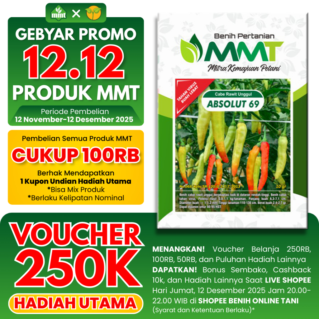 BENIH CABE RAWIT UNGGUL ABSOLUT 69 10 GRAM MMT