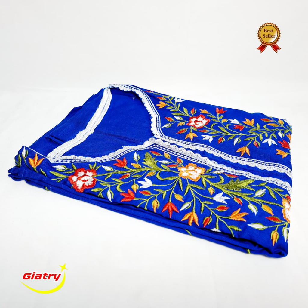 Daster / Daster rayon / Daster Kaftan / Daster rayon kaftan premium bordir motif bunga lily/ daster 