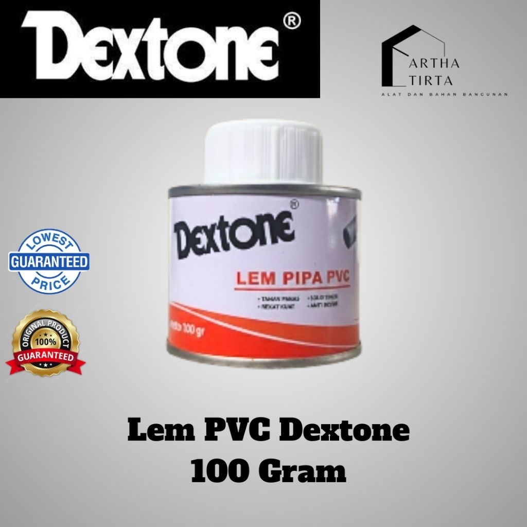 Lem Pipa PVC DEXTONE Kaleng 100gram