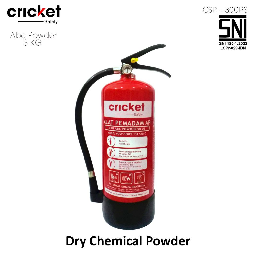 APAR SNI 3 KG CRICKET SAFETY / APAR ABC POWDER 3 KG SNI / ALAT PEMADAM SNI 3KG
