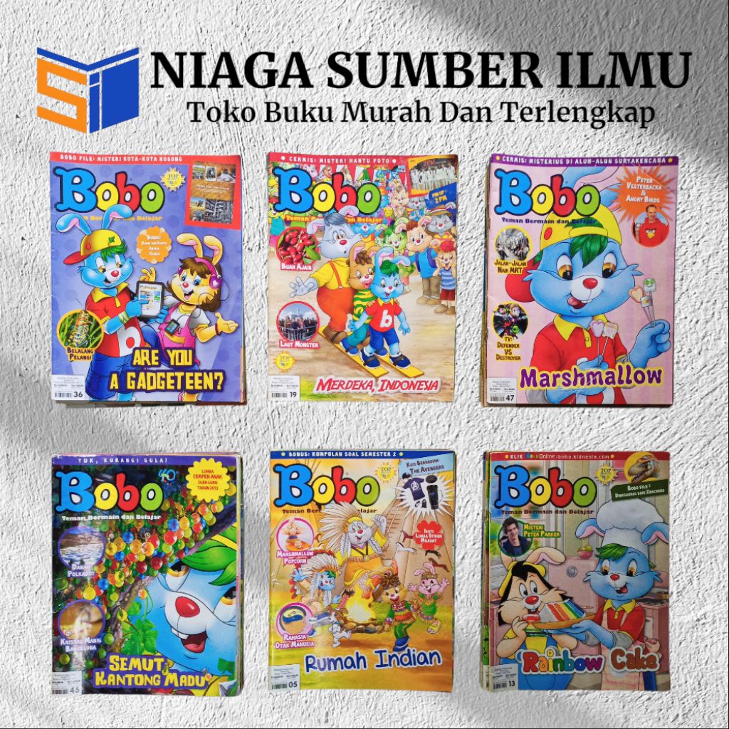 Obral Majalah Anak-anak BOBO (second) Th. Terbitan 2012 s/d 2013 (Random)