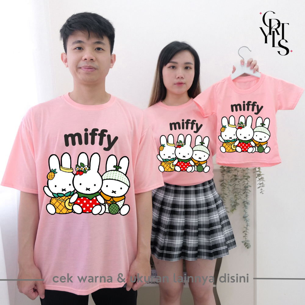 Carotyles Baju Atasan Kaos 3 MIFI Couple Keluarga Family Wanita Anak Perempuan Laki Laki