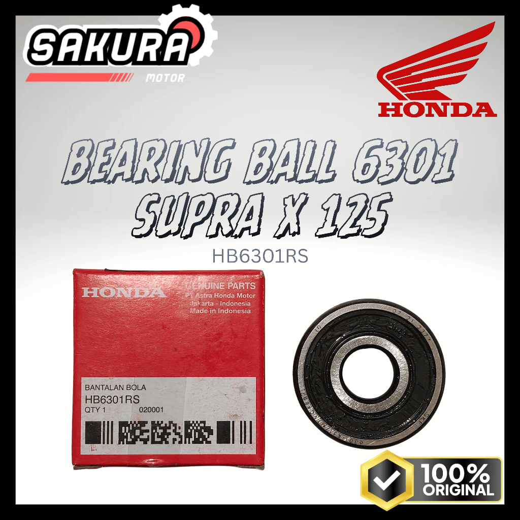 Laher,Bearing Roda Belakang 6301 Honda Supra X 125 HB6301RS