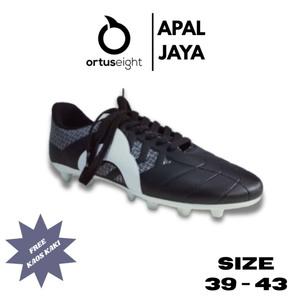 Sepatu Bola Ortuseight Warna Hitam List Putih