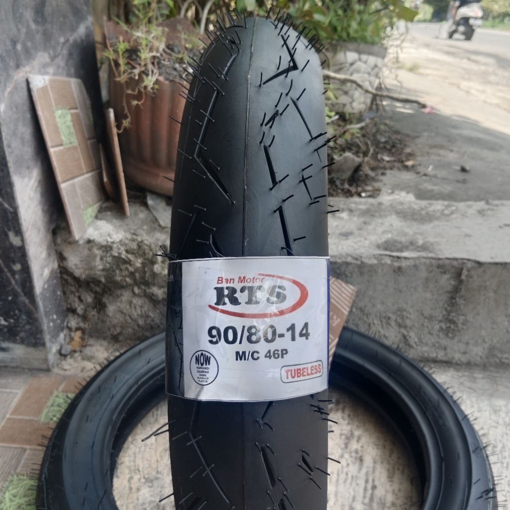 Ban RTS Matic 90/80 ring 14 ban vulkanisir ban Tubetype /  Non Tubles