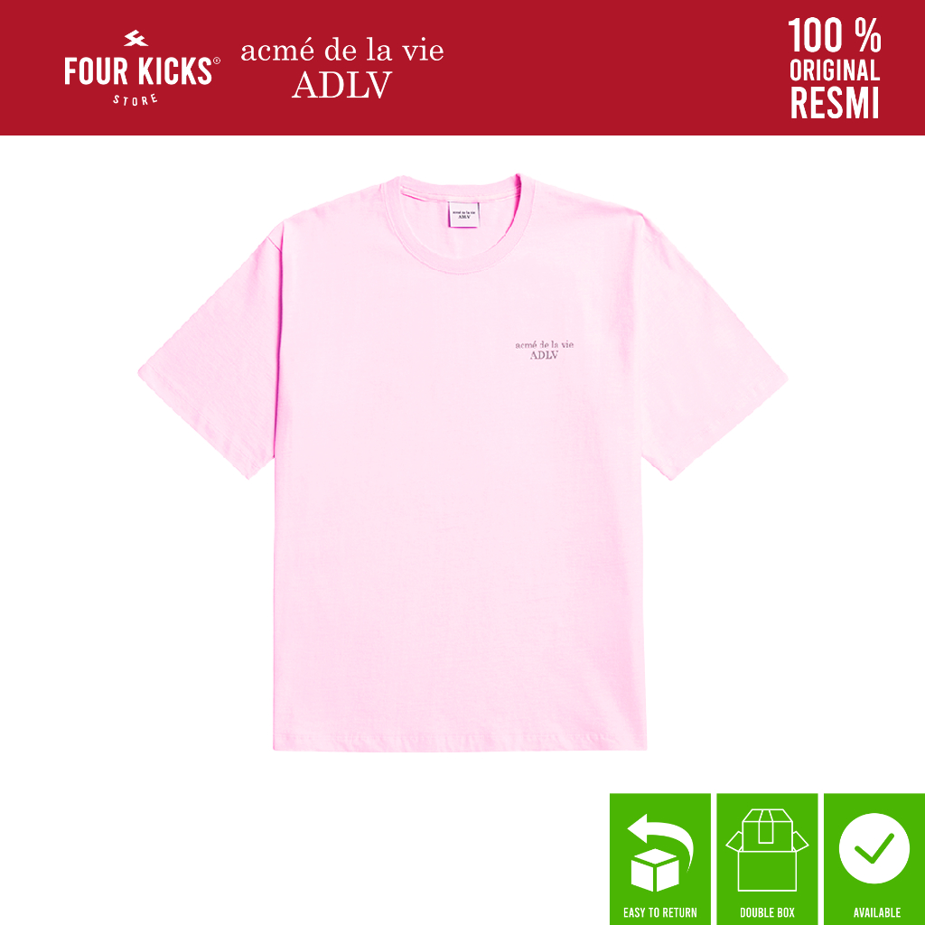 ADLV Basic T-Shirt Pink - 100% ORIGINAL RESMI