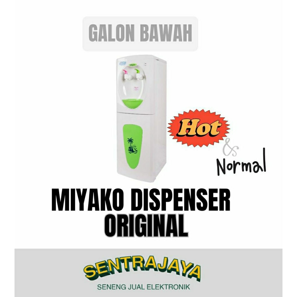 DISPENSER MIYAKO GALON BAWAH HOT & NORMAL WD 389