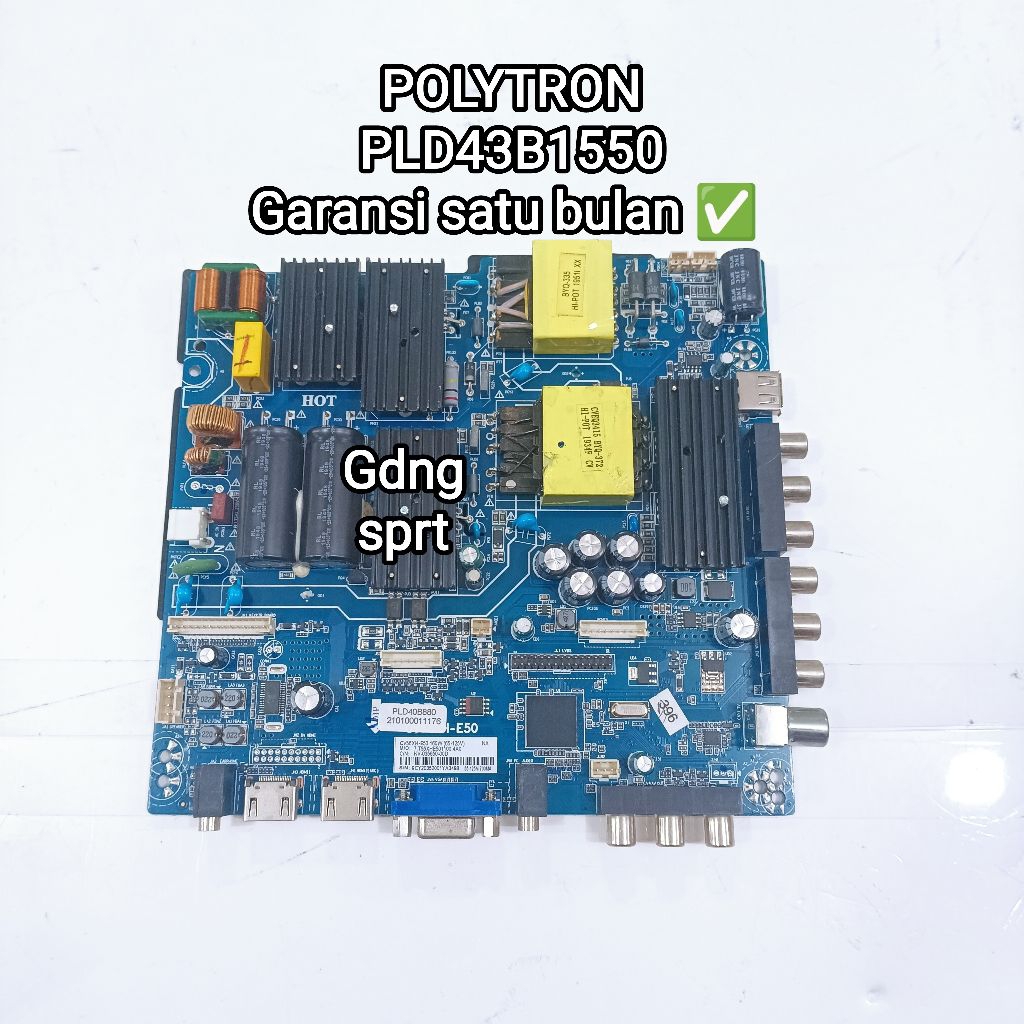 Mb POLYTRON PLD43B1550 PLD 43B1550 /W mainboard mobo modul mesin tv