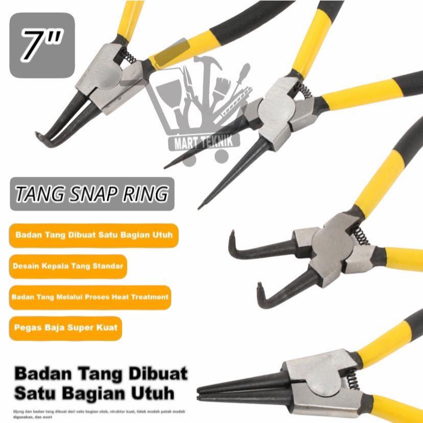 Tang Snap Ring 7 Inch Tang Snap Ring Pliers Tang Circlip Lurus Buka Lurus Tutup Bengkok Buka Bengkok