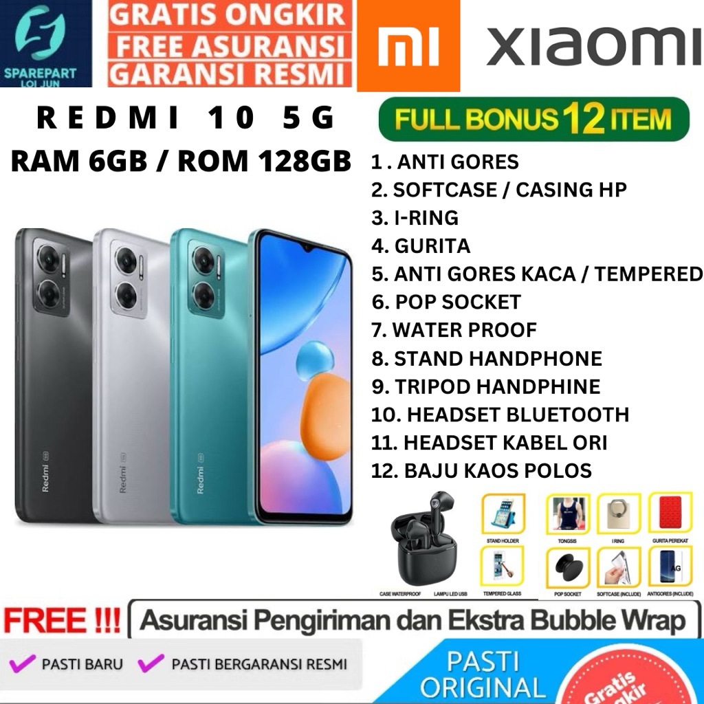 XIAOMI REDMI 10 4/128 6/128 GARANSI RESMI