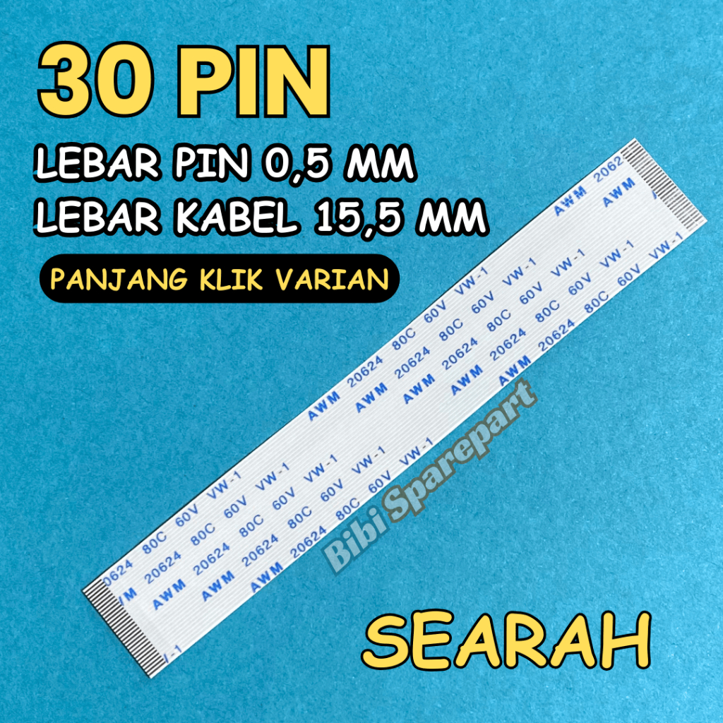 Kabel Fleksibel USB to Motherboard Laptop Asus A53S X455L A456U K53S X555QG X455L X457 30 Pin Lebar 