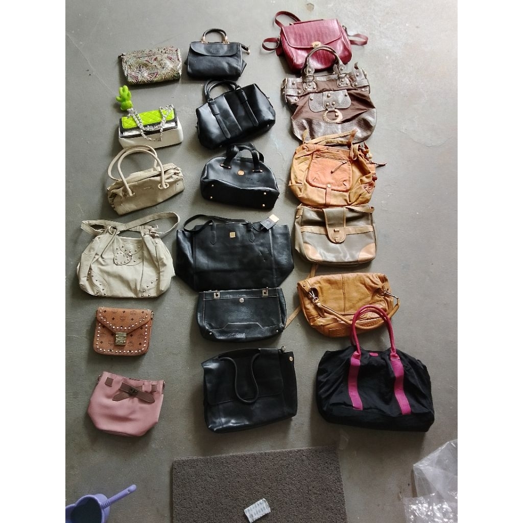 paket usaha tas branded campur, kulit dll