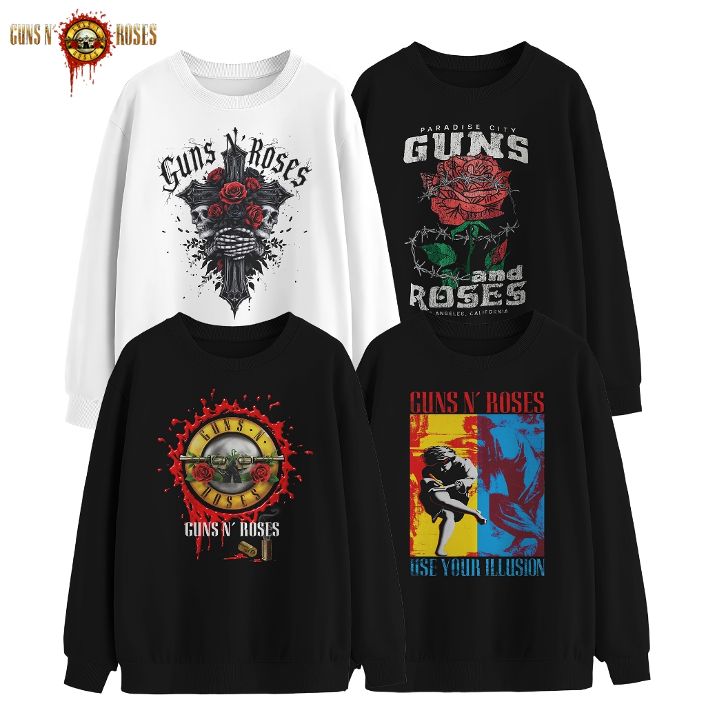 Sweater Band Guns N Roses Crewneck Musik Rock GNR Metal Vintage Unisex