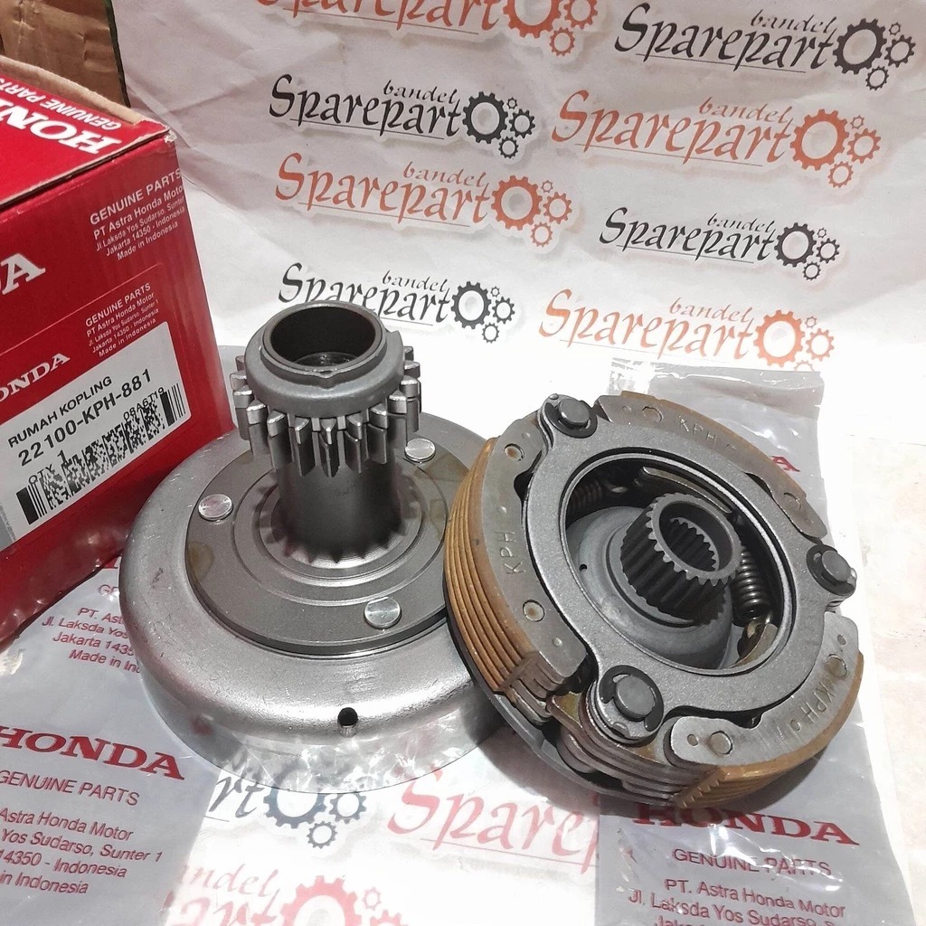 Paket lonceng plus kampas ganda karisma supra x 125 KPH ORIGINAL 22100-KPH-881 22535-KPH-900