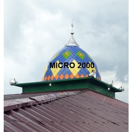 Kubah Masjid Enamel 5 Meter Panel Tanpa Drilling - Sample Panel - Anti Pudar 20+ Tahun, Rangka Kokoh