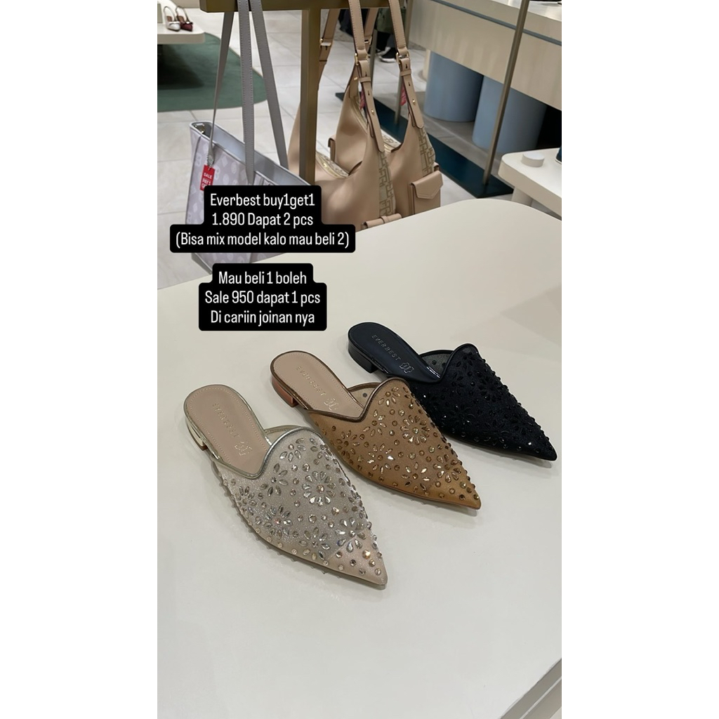 (Buy 1 Get 1 B1G1) Promo sale discount diskon sepatu wanita everbest original