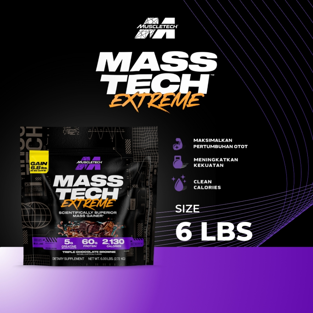 MUSCLETECH Masstech Extreme 2000 High Protein 6lbs - Chocolate