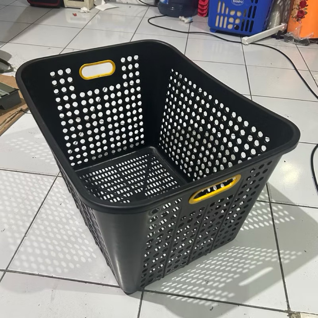 Keranjang Laundry Hitam Kotak / Keranjang Laundry / Laundry Basket