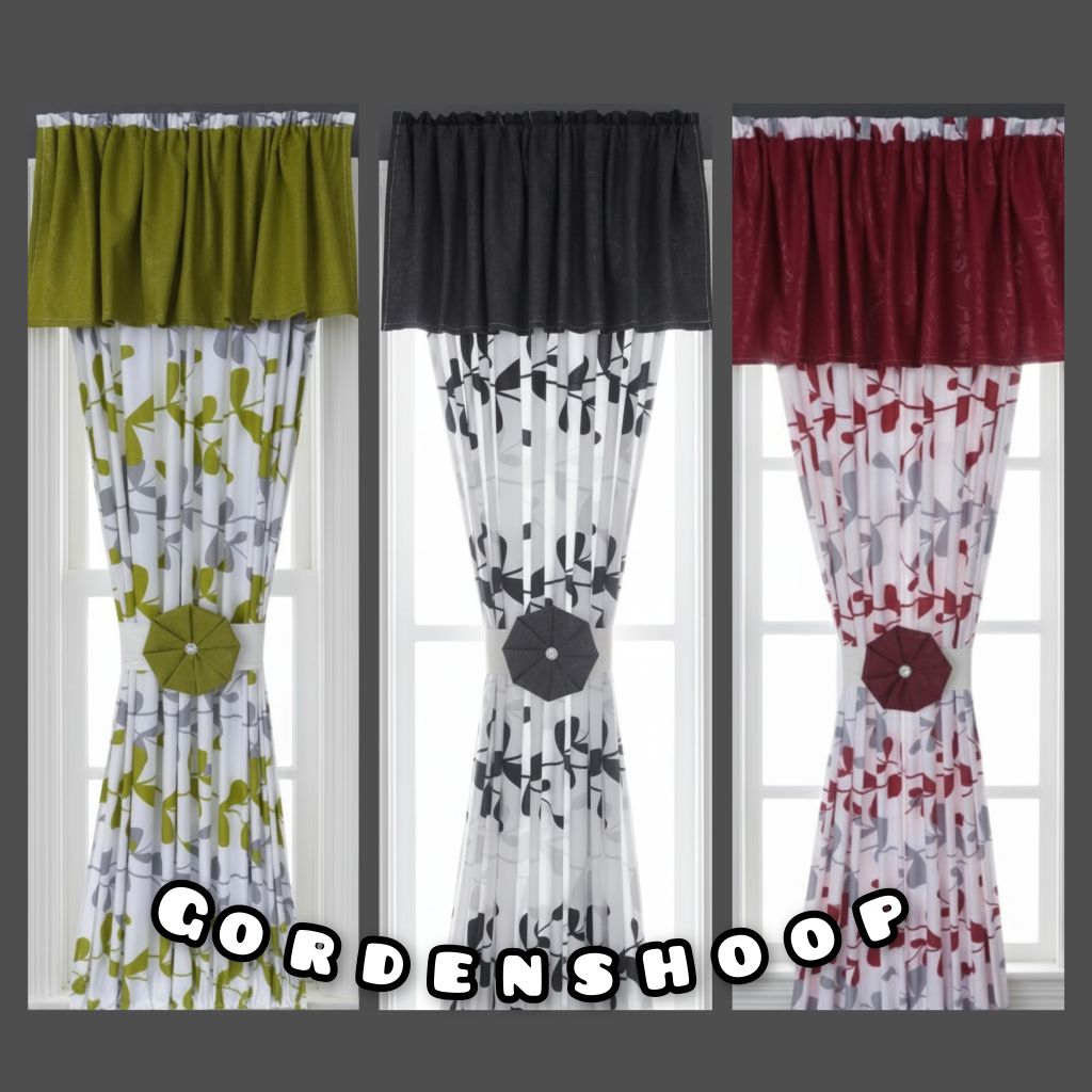 Gorden Kupu Kupu Gorden Jendela Minimalis Gorden Aesthetic Poni Polos