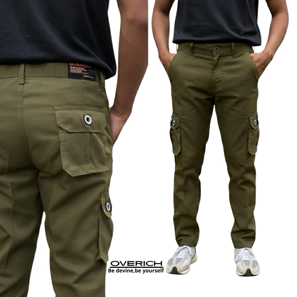 celana cargo panjang pria premium American drill