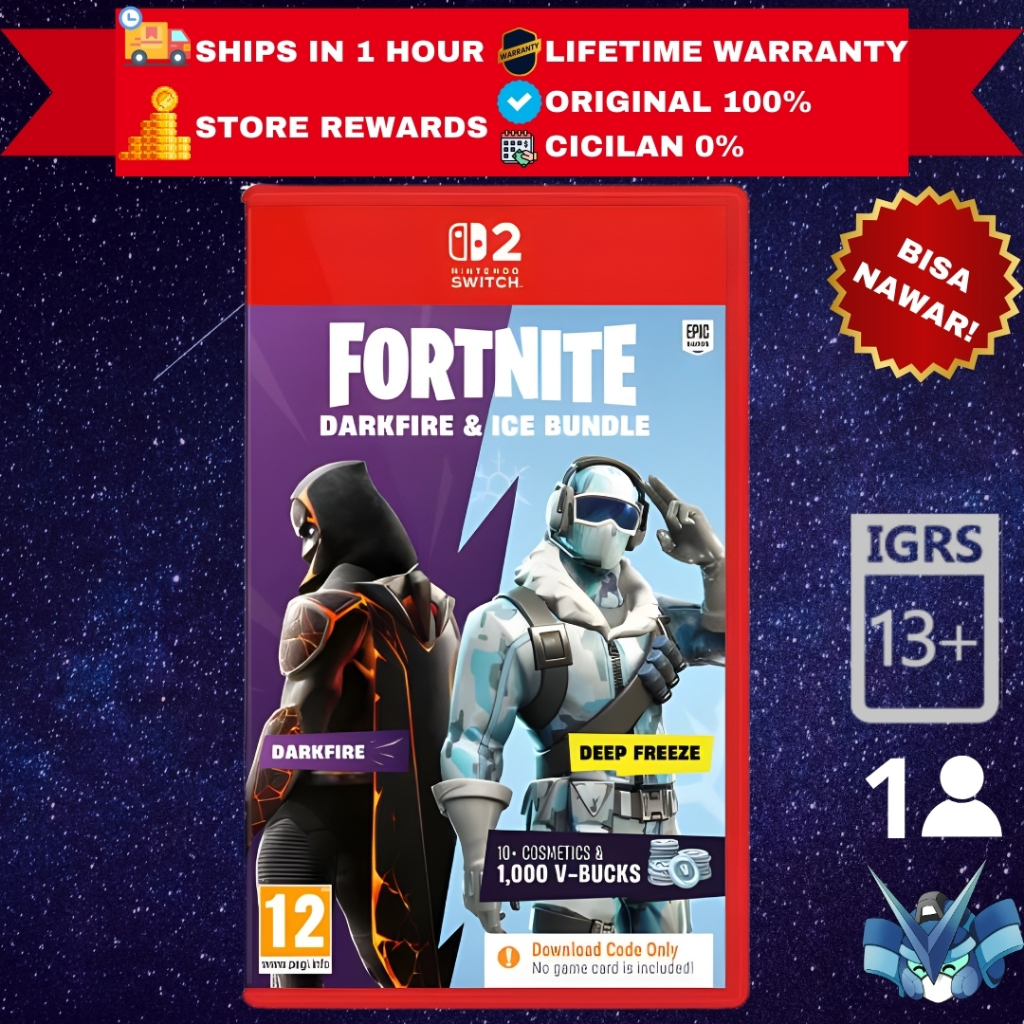 Switch 2 Fortnite Darkfire & Ice Bundle / Fortnite Darkfire And Ice Bundle (Code in Box)
