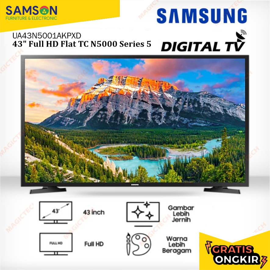 DIGITAL TV SAMSUNG 43 INCH / 43" UA43N5001 LED FHD USB UA43N5001AKPXD