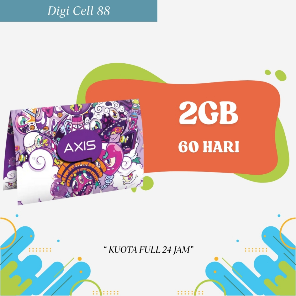 Kartu Perdana AXIS Kuota 2GB 60 Hari | DigiCell88