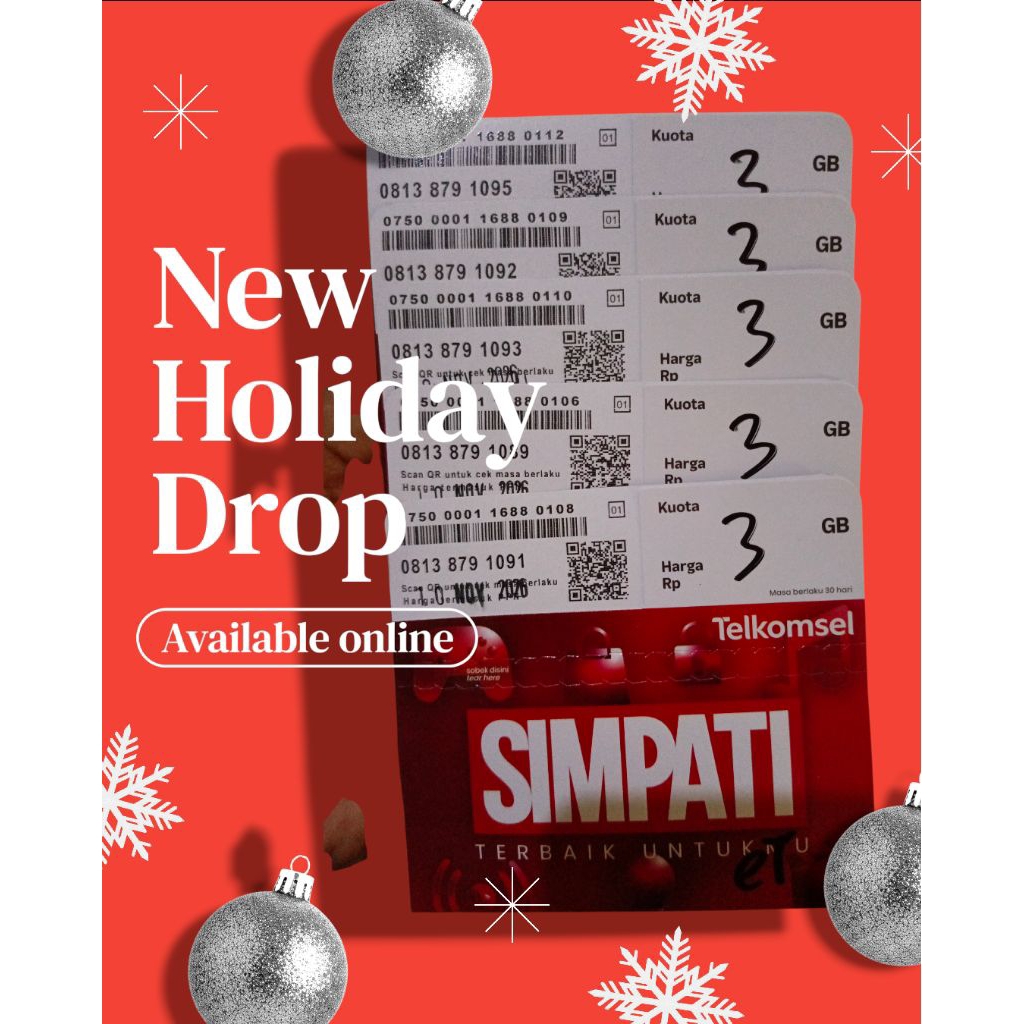 nomor Telkomsel acak isi kuota 3gb 30gb murah