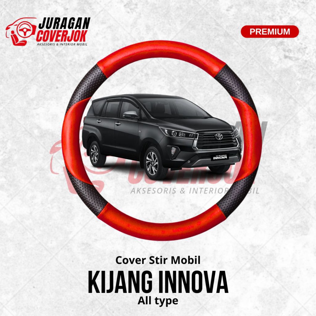 Cover/ Sarung Stir Mobil Kijang Innova All Type – Anti Selip & Nyaman – Cover Stir Premium - Juragan