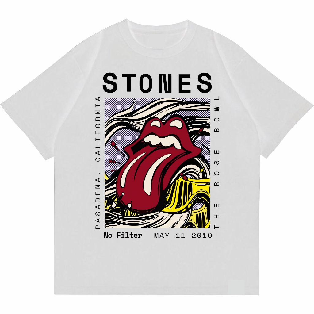 Kaos Band Rolling Stones - STONES / Tshirt Musik Rock Metal