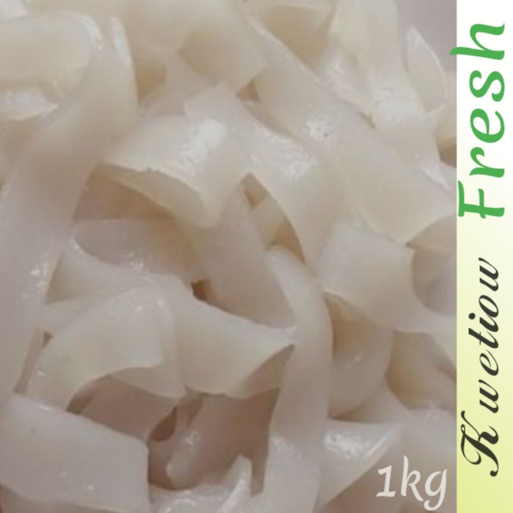 kwetiau 1kg/mie lebar dan segar