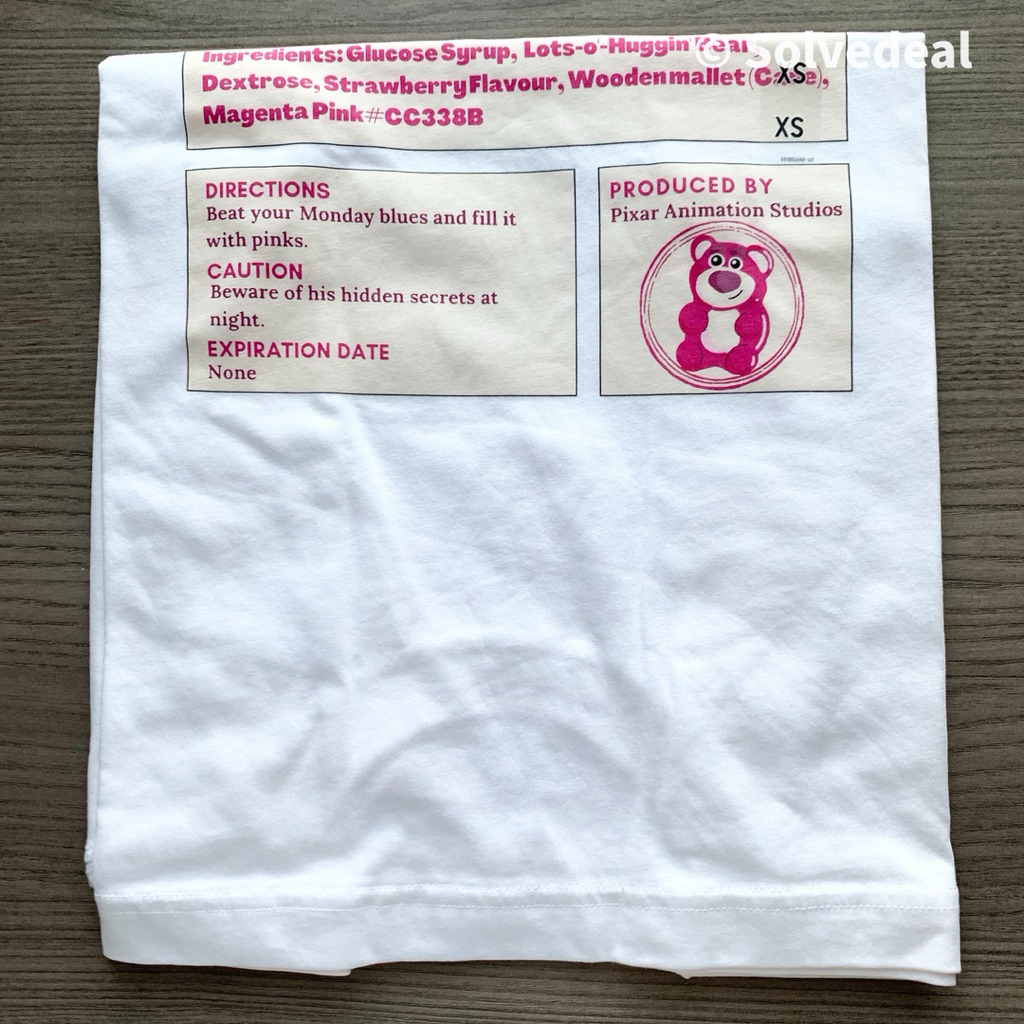 Kaos Uniqlo Disney Pixar Lotso Putih