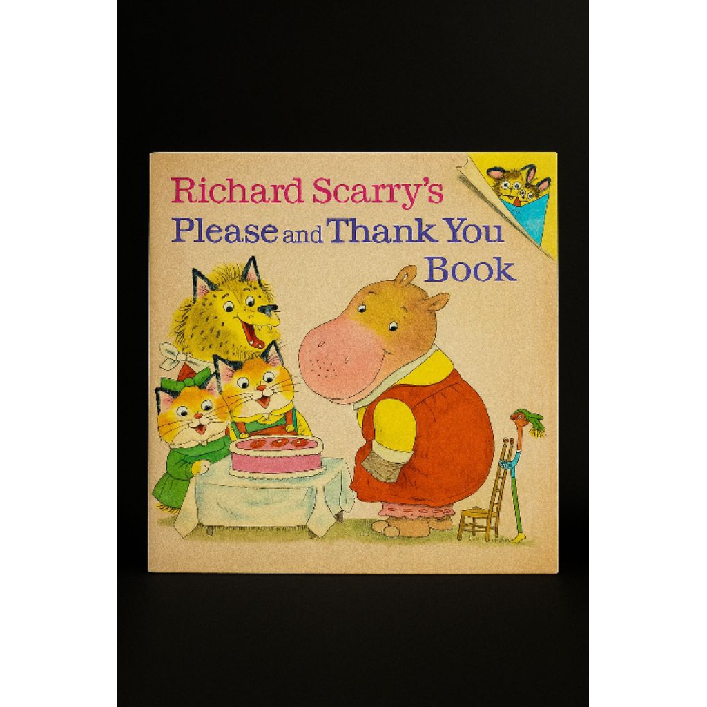 Buku cerita anak anak jadul RICHARD SCARRY'S PLEASE AND THANK YOU BOOK tahun 1980an