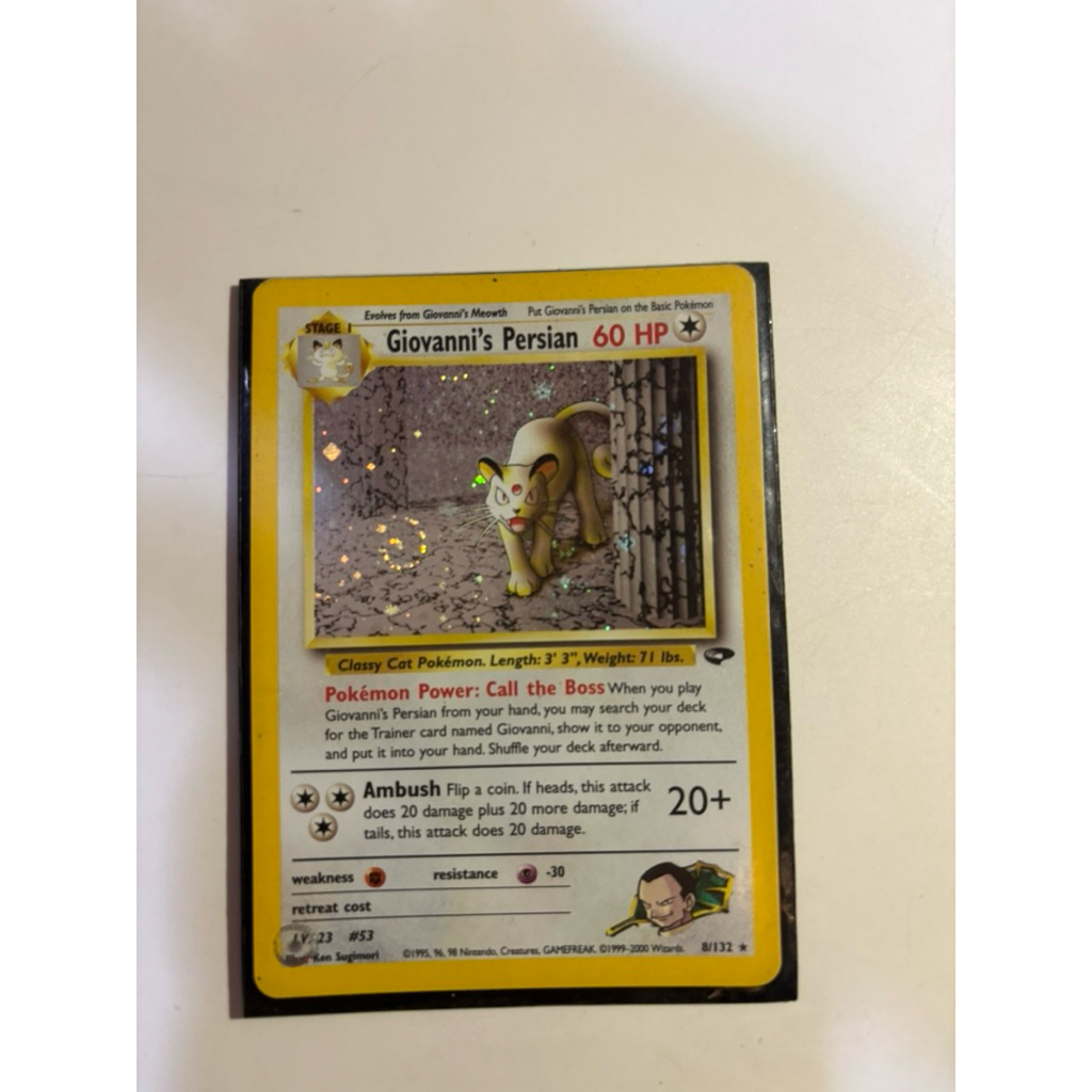 pokemon giovanni's persian gym challenge 1st edition hologram