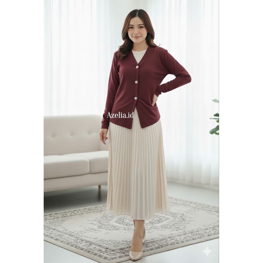 Cardigan Wanita Over size Lengan Panjang - Outer Rajut Kekinian Simple dan Elegan| Kardigan Rajut Ko