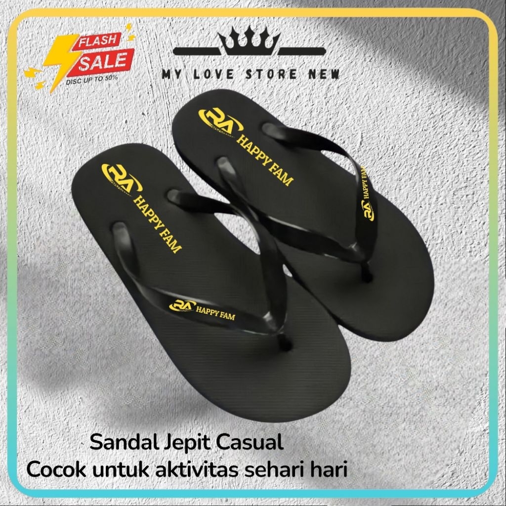 my01 Sandal Jepit Pria Distro Casual Simpel murah terlaris terbaru Keren Viral Trend