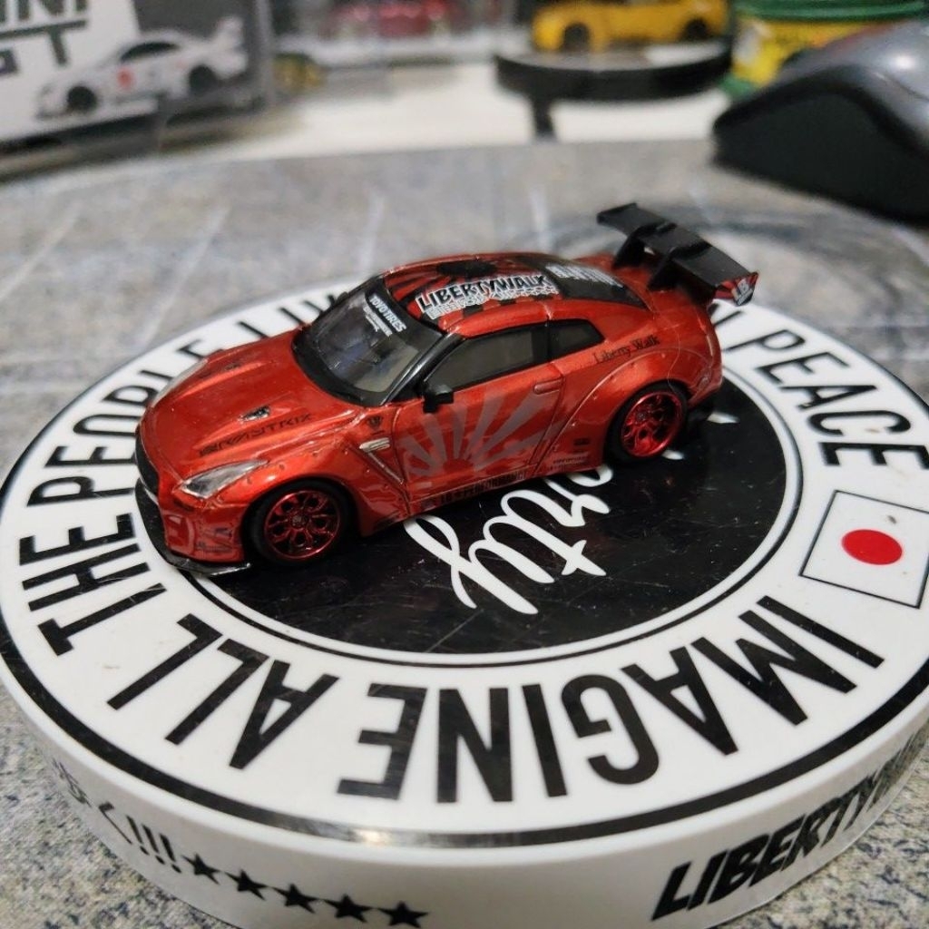 MINI GT #77 LBWK NISSAN GT-R R35 CANDY RED LOOSE MULUS