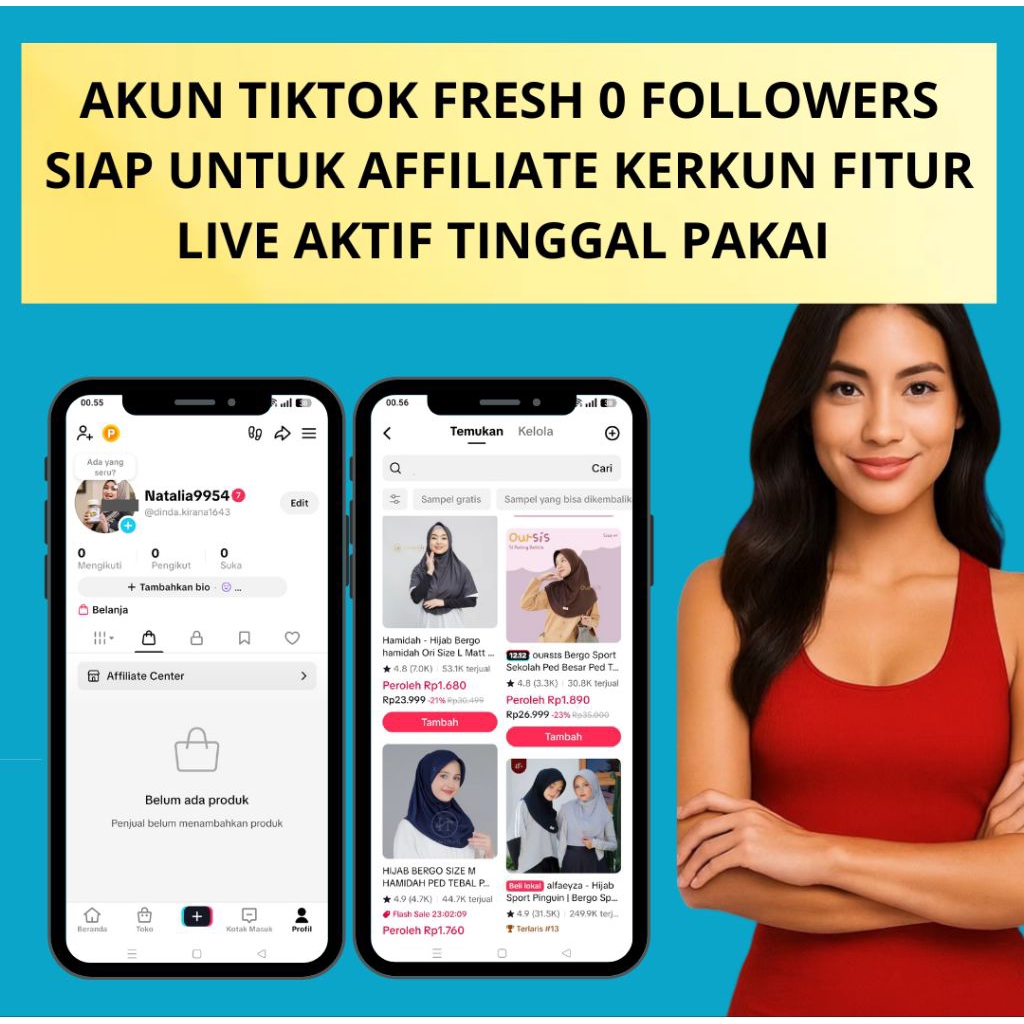 AKUN SELLER BISA AFFILIATE TIKTOK JUALAN TANPA STOK PRODUK