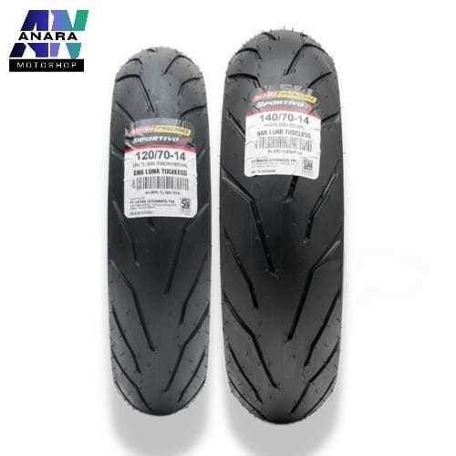 SEPASANG BAN AEROX PCX 150 ADV 150 DEPAN BELAKANG ASPIRA PREMIO SPORTIVO 2 UKURAN 120/70-14 140/70-1
