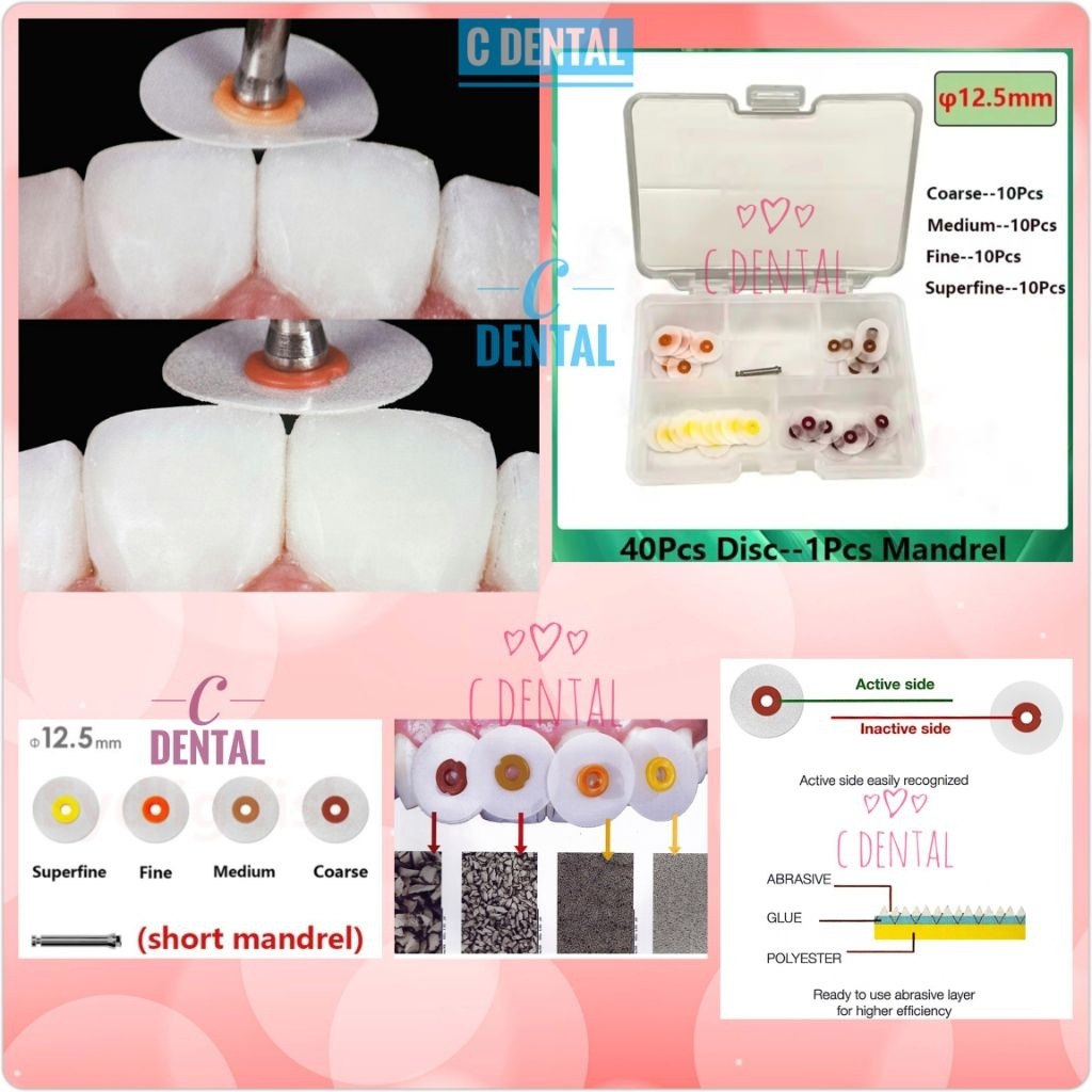 [1 Set] Dental Composite Polishing Disc Translucent Snap-On (Similar Kerr OptiDisc)