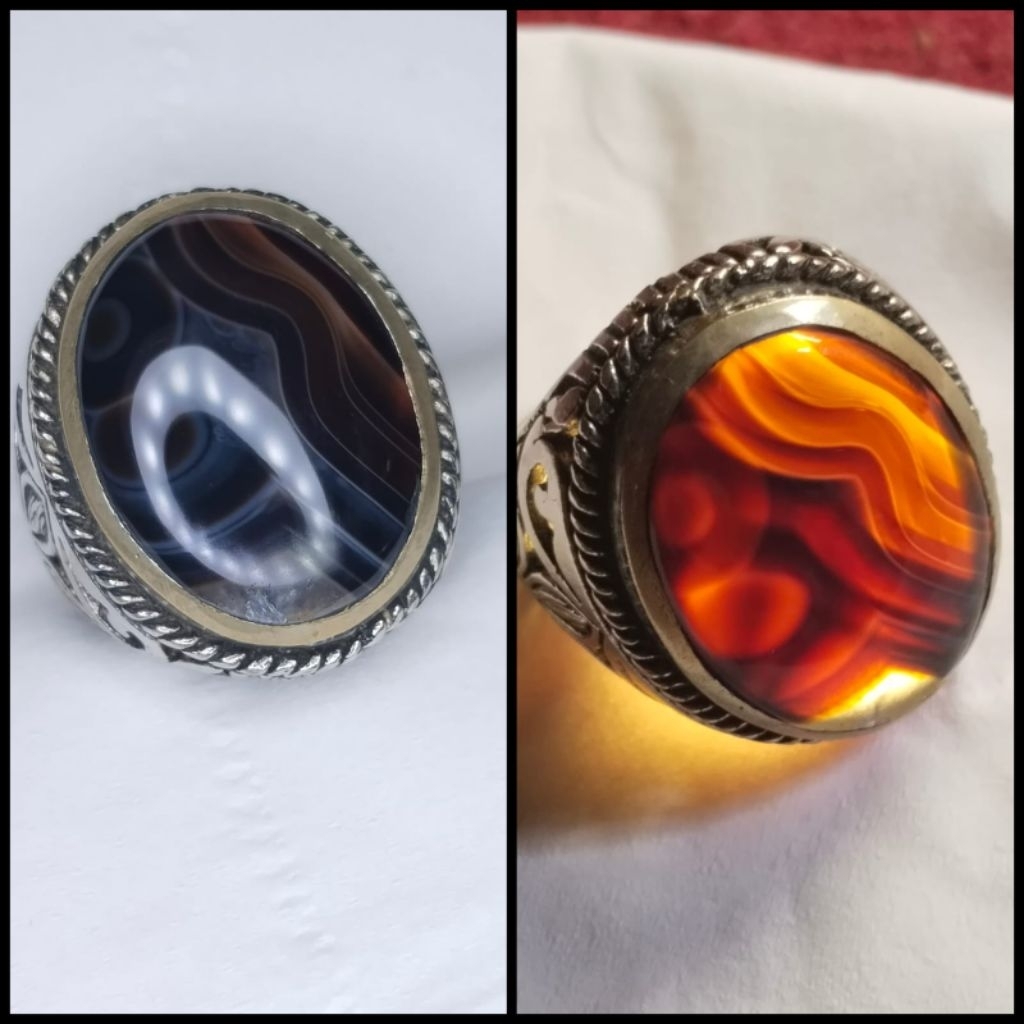 Batu cincin yaman wulung motif