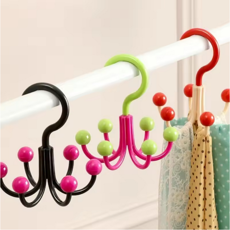 Gantungan Lemari Putar 360° Hook Organizer Lemari / Gantungan Serbaguna Lemari Organizer Rak Pakaian