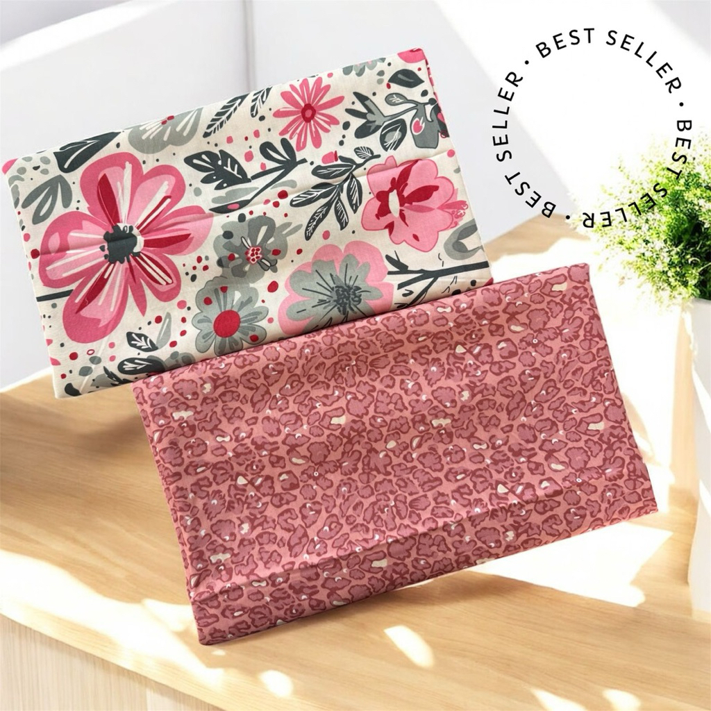 New (Motif Terlaris Dishope) Kain Katun Rayon Viscose Premium // Kain Rayon Motif Bunga & Leopard //