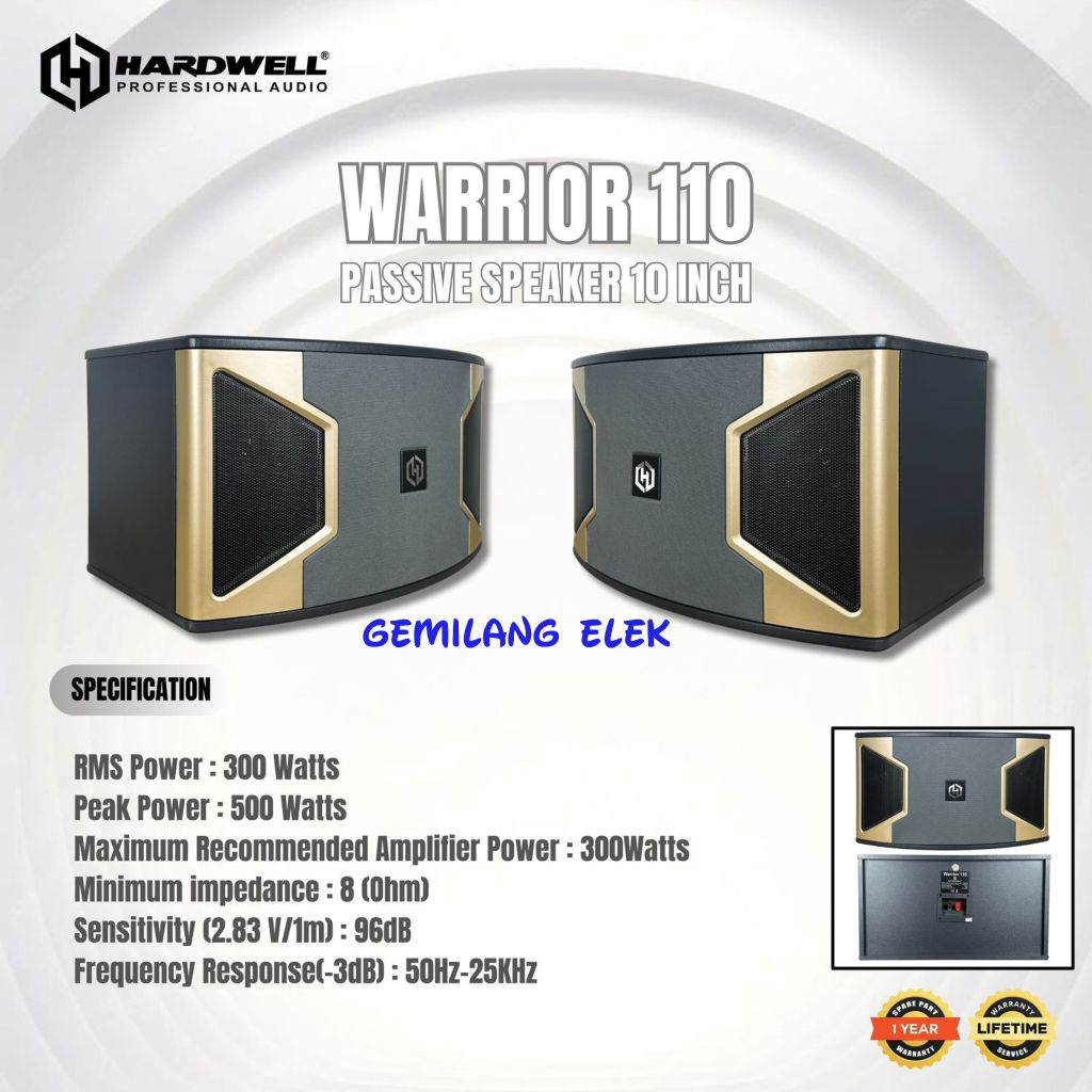 Speaker Pasif HARDWELL WARRIOR 110 Original 10 inch