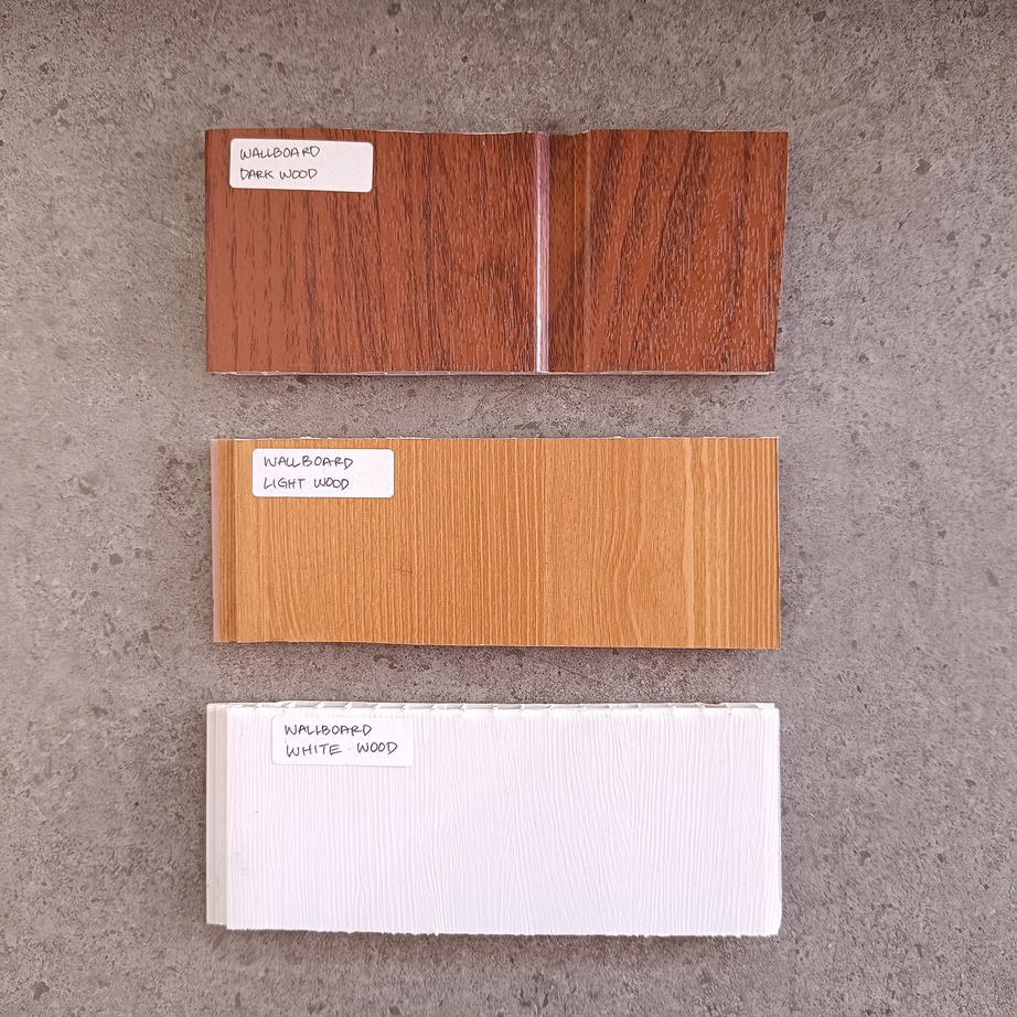 Sample Panel Dinding PVC/Wallboard PVC/ Wall panel, bahan Penutup Dinding Interior, Plafond untuk Ma